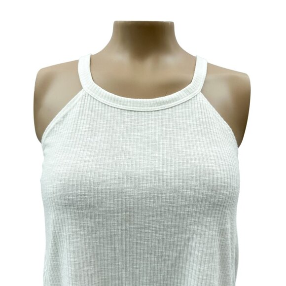 Freshman Rib Racerback Halter Tank Top Lightweight Sleeveless Gauze White Small - Picture 10 of 10
